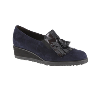 Cinzia Valle mocassin blauw